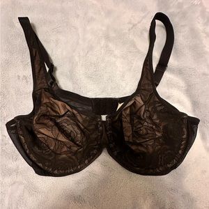 Wacoal underwire black lace bra